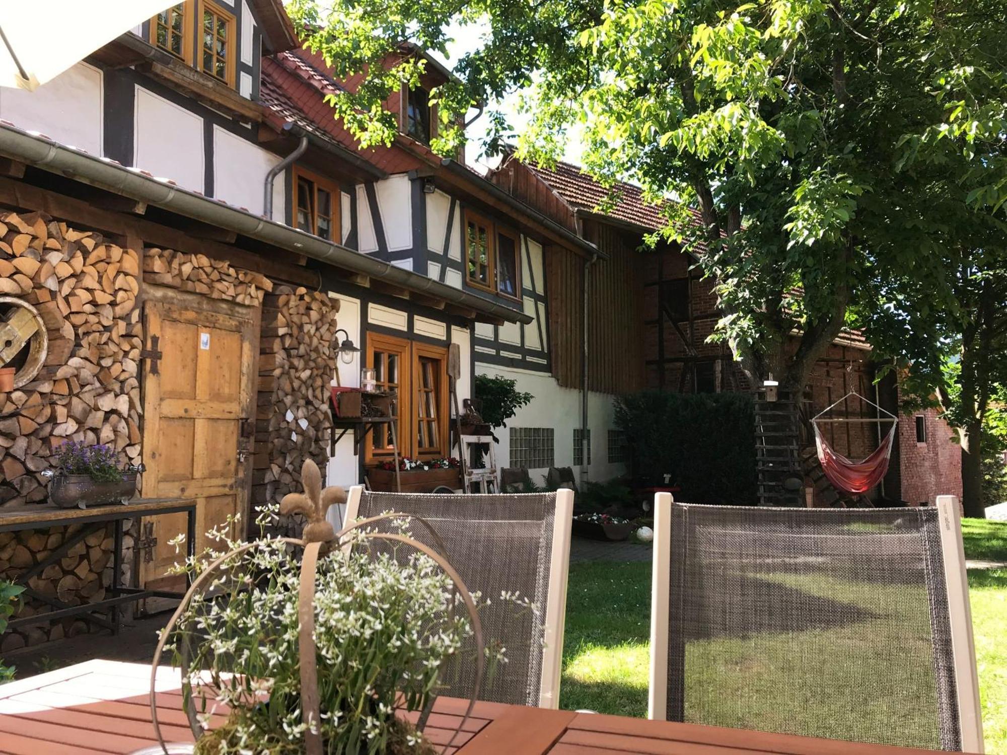 Fachwerktraum Im Hof Appartement Alheim Buitenkant foto